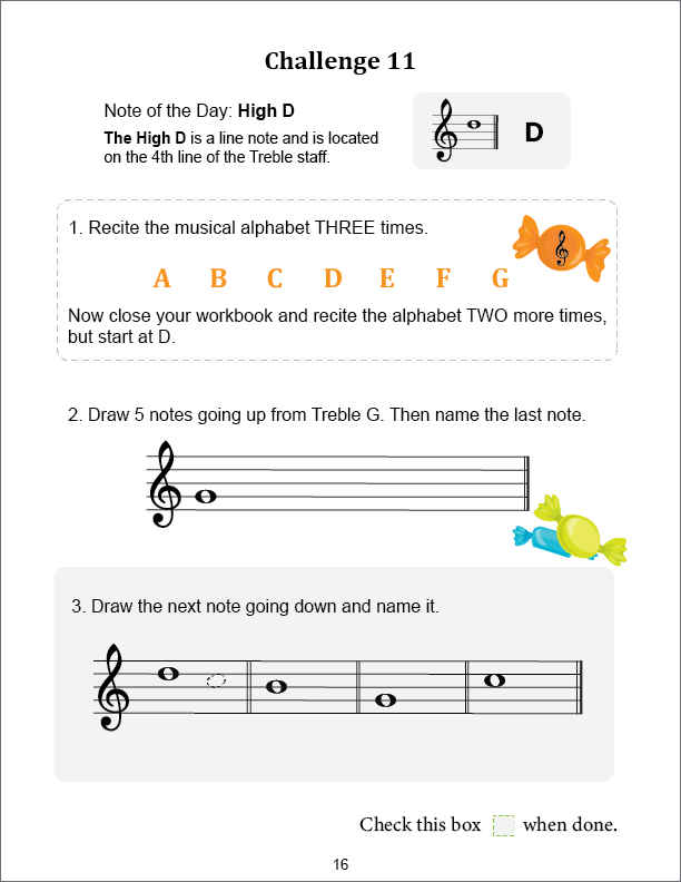 20 day treble exercises