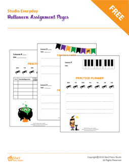 Halloween Practice Assignment Sheets