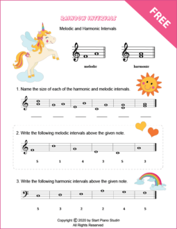 Rainbow Intervals - Practice Worksheet 2