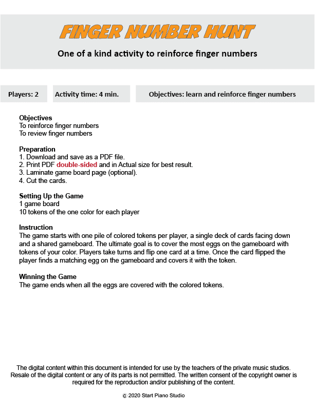 Finger Number Hunt
