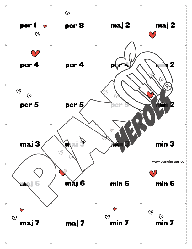 Valentine Interval Bingo