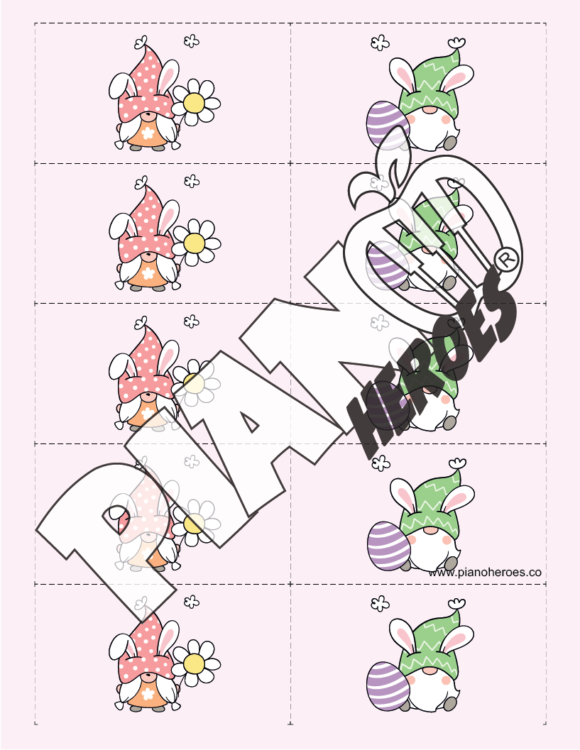 Easter Gnomes Steps and Skips