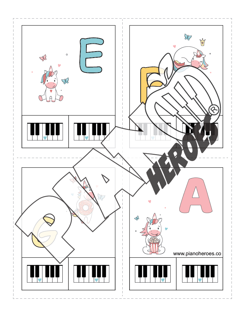 Unicorn Note Clip Cards