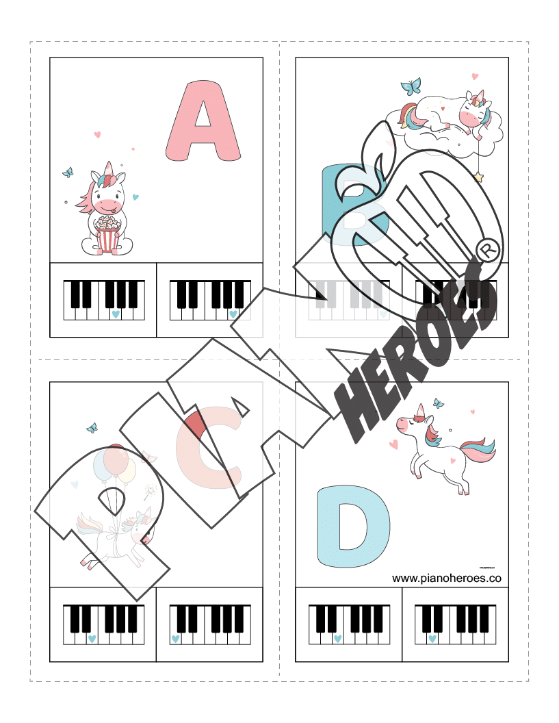 Unicorn Note Clip Cards