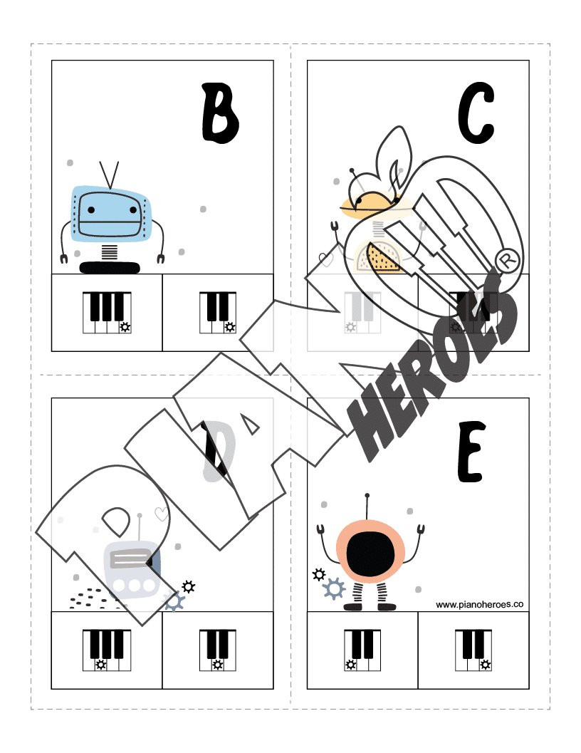 Robot Keys Clip Cards