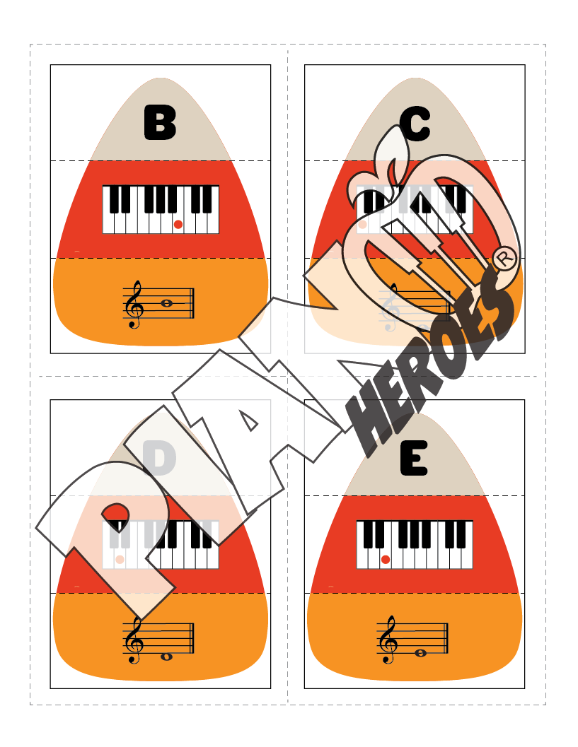 Candy Corn Note Match