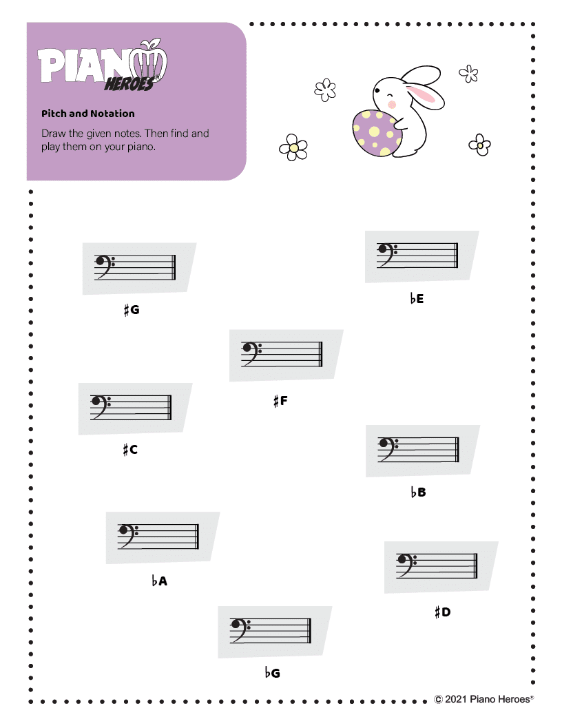 Easter Bass Note Worksheet